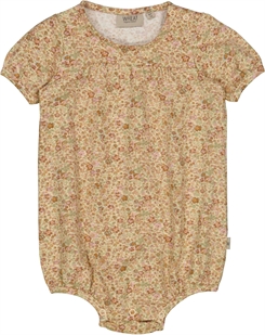 Wheat playsuit Vilja - Barely beige small flower